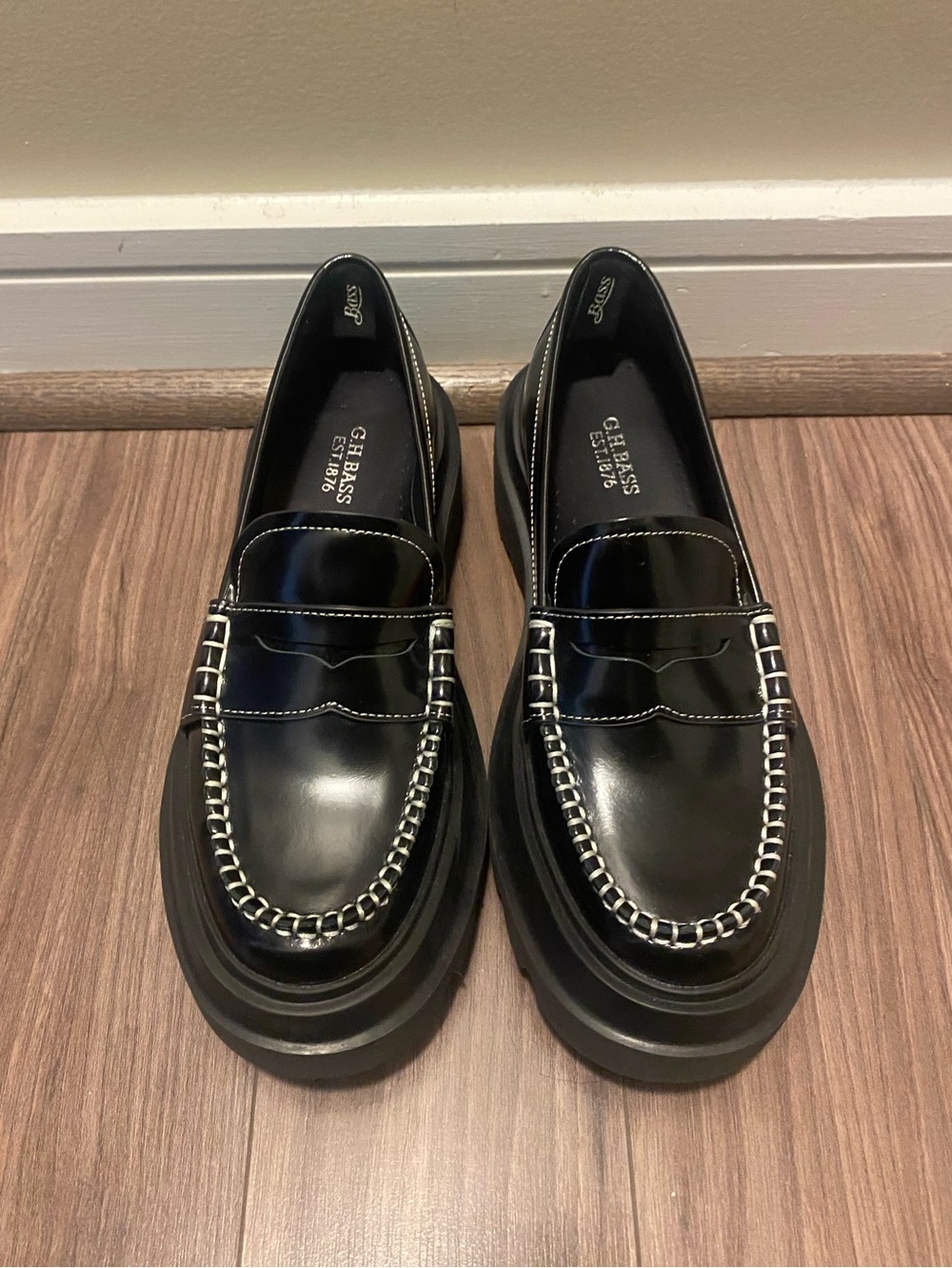 G.H.BASS Platform Lug Classic Loafer 7.5 - Picture 3 of 13
